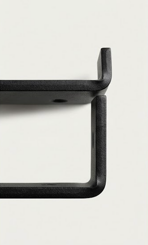 London Wholesale Heavy-Duty Steel Lip Shelf Brackets (Matte Black) – Trade Pack of 2 with Fixings